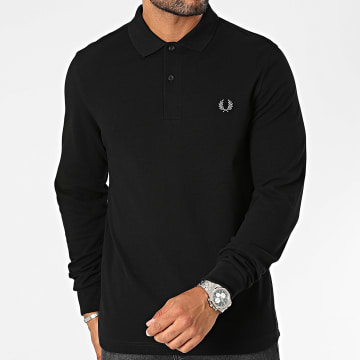  Fred Perry - Polo Manches Longues Plain M6006 Noir