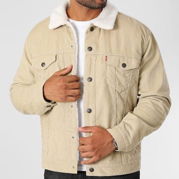 Levi's - Chaqueta con cuello de piel 16365 Beige