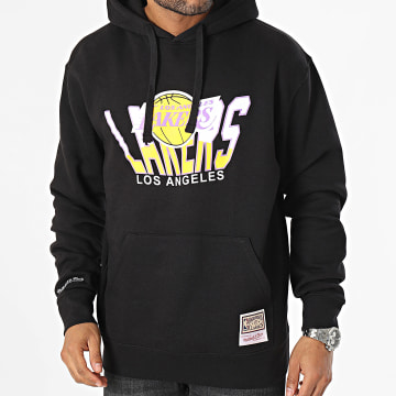 Mitchell and Ness - Sweat Capuche Retrodome Los Angeles Lakers Noir