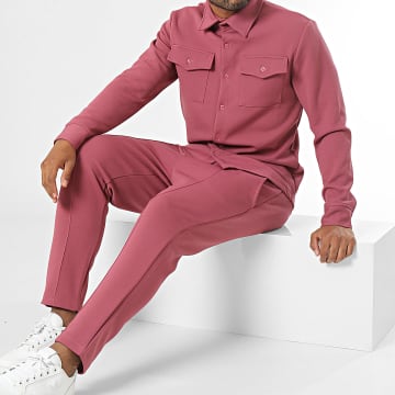 Uniplay - Set camicia a maniche lunghe e pantaloni chino rosa fucsia