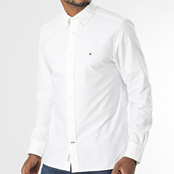 Tommy Hilfiger - Camisa Oxford Dobby Manga Larga 2868 Blanca