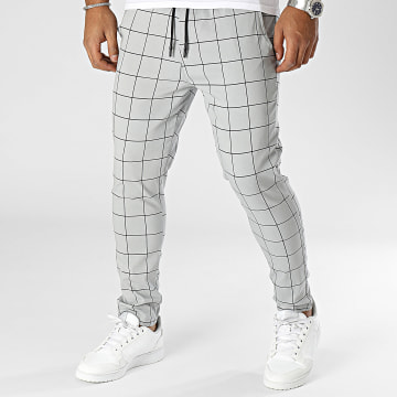  Uniplay - Pantalon A Carreaux Gris Noir