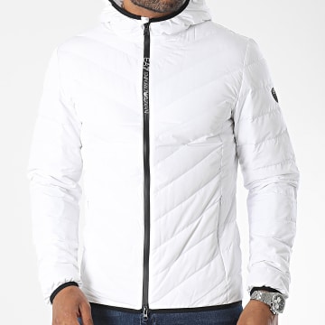  EA7 Emporio Armani - Doudoune Capuche 8NPB14 Blanc