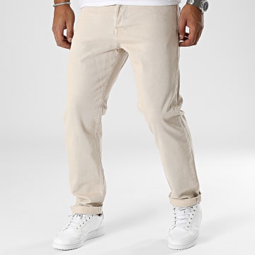 Jack And Jones - Chris Cooper Beige Relaxed Fit Jeans