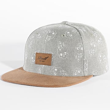 Reell Jeans - Casquette Snapback Suede Gris Camel