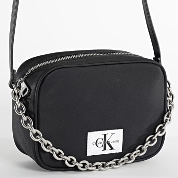 Calvin Klein - Bolso Mujer Nylon Cadena 1224 Negro