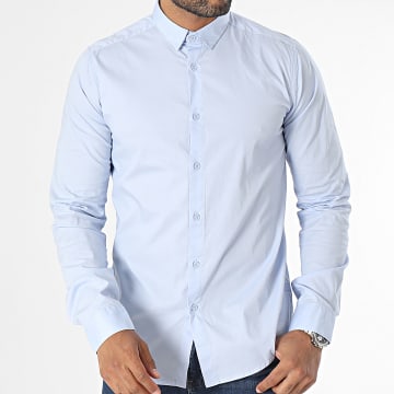 Deeluxe - Hecho Camisa de manga larga azul claro