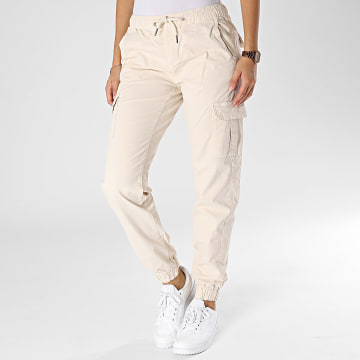 Girls Outfit - Pantalones Cargo Mujer Beige Claro - Ryses