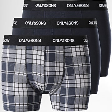Only And Sons - Lot De 3 Boxers Fitz Bleu Marine