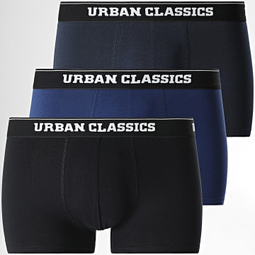 Urban Classics - Lot De 3 Boxers TB3838 Noir Bleu Marine