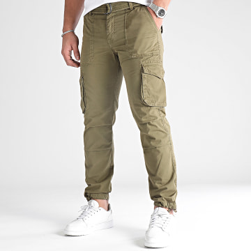 LBO - Pantaloni cargo con cintura 0442 Verde Khaki