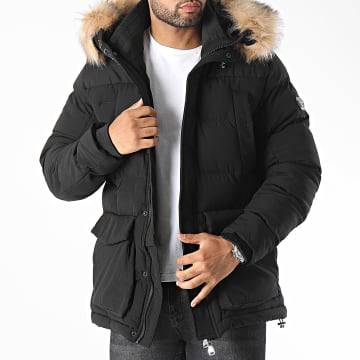 Zavetti Canada - Chaqueta con capucha Leto 2.0 Puffer Fur Negro