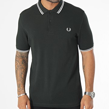 Fred Perry - Polo Manga Corta Twin Tipped M3600 Verde Oscuro