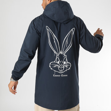  Looney Tunes - Coupe-Vent Capuche Angry Bugs Bunny Back Bleu Marine