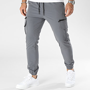  Zayne Paris  - Pantalon Cargo Gris Anthracite
