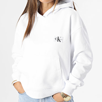 Calvin Klein - Sudadera con capucha para mujer 2732 White