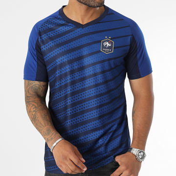  FFF - Tee Shirt Col V F23018C Bleu Marine