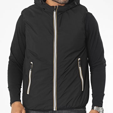  Kymaxx - Doudoune Capuche Sans Manches Noir