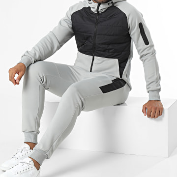  Zayne Paris  - Ensemble De Survetement Gris Noir