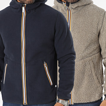 Kaporal - Veste Zippée A Capuche Bayo Bleu Marine