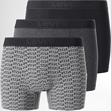 Levi's - Set di 3 boxer 701224660 Nero Heather Grey