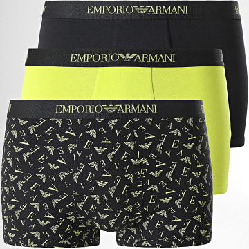  Emporio Armani - Lot De 3 Boxers 111625 Noir Jaune