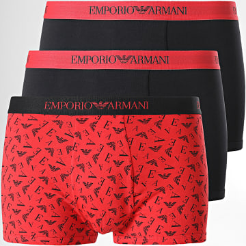  Emporio Armani - Lot De 3 Boxers 111625 Noir Rouge