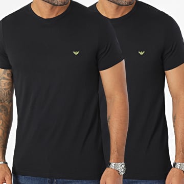 Emporio Armani - Lote de 2 camisetas 111267 3F722 Negro
