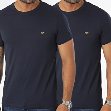 Emporio Armani - Lote de 2 camisetas 111267 3F722 Azul marino