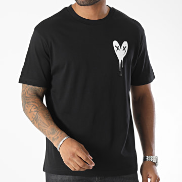 Luxury Lovers - Tee Shirt Oversize Large Heart Series Small White Noir