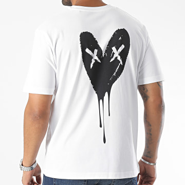 Luxury Lovers - Tee Shirt Oversize Large Heart Series Black Blanc
