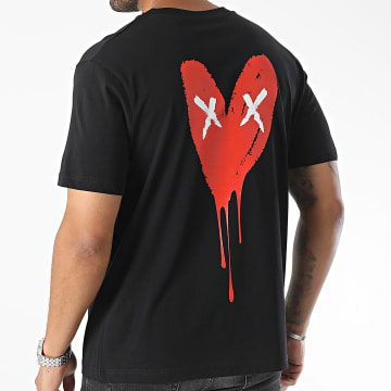 Luxury Lovers - Tee Shirt Oversize Large Heart Series Rojo Negro