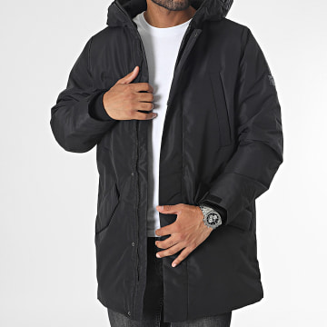 Only And Sons - Parka Carl negra con capucha