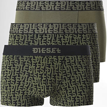 Diesel - Damien 00ST3V Nero Verde Khaki Boxer Set Di 3