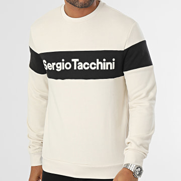 Sergio Tacchini - Cuello redondo Sudadera 40675 Delantero Blanco
