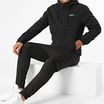 Zelys Paris - Set giacca con cappuccio e pantaloni cargo neri