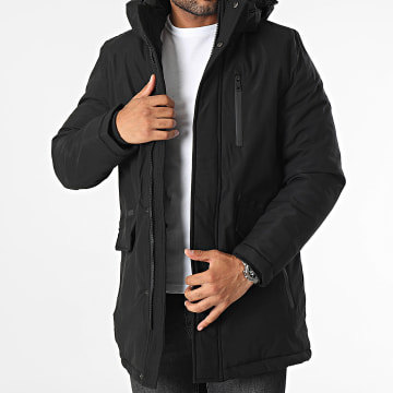 Classic Series - Zwarte parka met capuchon