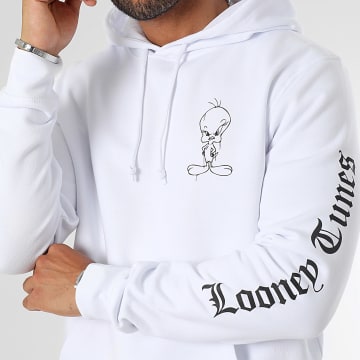  Looney Tunes - Sweat Capuche Sleeves Angry Tweety Blanc