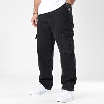 Classic Series - Pantalones baggy jeans cargo negros