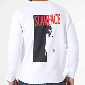  Scarface - Sweat Crewneck Poster Blanc