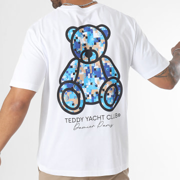 Teddy Yacht Club - Camiseta Oversize Large Damier Paris Azul Blanco
