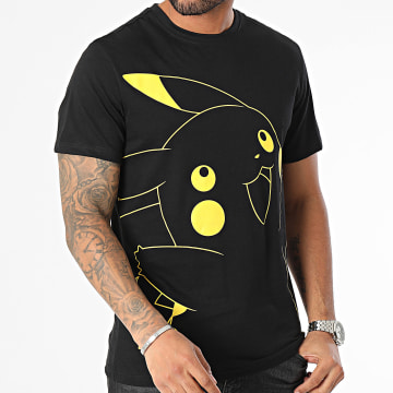  Pokémon - Tee Shirt Pikachu Noir Jaune