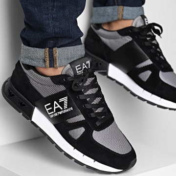  EA7 Emporio Armani - Baskets Sneakers X8X151-XK354 Black Grey Flannel