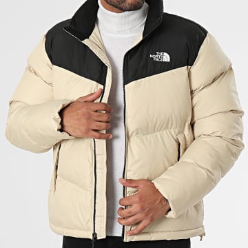 The North Face - Doudoune Saikuru Beige Noir - LaBoutiqueOfficielle.com