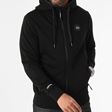 Helvetica - Felpa con cappuccio Sisco Ottawa Zip Nero