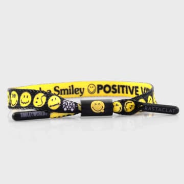Rastaclat - Bracelet Smiley World Noir