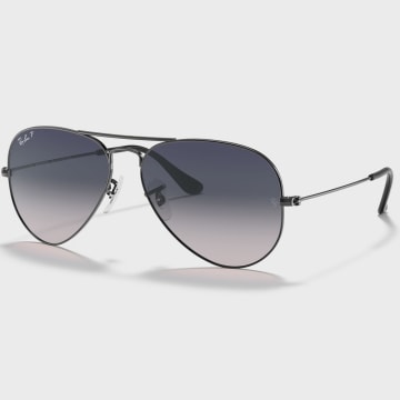 Ray-Ban - Aviator zonnebril groot metaal RB3025 blauw gradiënt gunmetal
