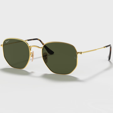 Ray-Ban - Hexagonal Zonnebril RB3548 Zwart Groen Gepolariseerd