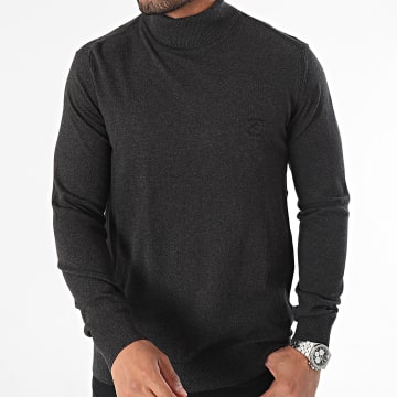Indicode Jeans - Pull Col Montant Van Paul Gris Anthracite