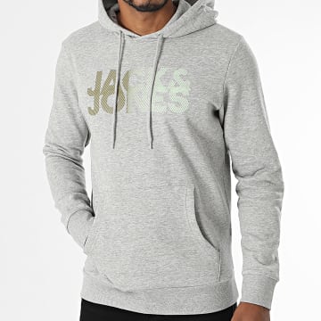 Jack And Jones - Sweat Capuche Shady Gris Chiné